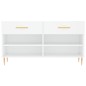 vidaXL Banco zapatero madera de ingeniería blanco 102x35x55 cm vidaXL Banco zapatero madera de ingeniería blanco 102x35x55 cm