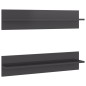 vidaXL Estante de pared 2 uds contrachapado gris brillo 80x11,5x18 cm vidaXL Estante de pared 2 uds contrachapado gris brillo 80x11,5x18 cm