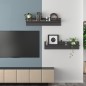vidaXL Estante de pared 2 uds contrachapado gris brillo 80x11,5x18 cm vidaXL Estante de pared 2 uds contrachapado gris brillo 80x11,5x18 cm