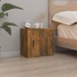 vidaXL Mesitas de noche de pared 2 uds color roble ahumado 50x30x47 cm vidaXL Mesitas de noche de pared 2 uds color roble ahumado 50x30x47 cm