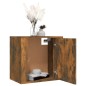 vidaXL Mesitas de noche de pared 2 uds color roble ahumado 50x30x47 cm vidaXL Mesitas de noche de pared 2 uds color roble ahumado 50x30x47 cm