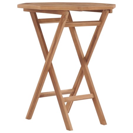 vidaXL Mesa plegable de jardín madera maciza de teca 60x60x75 cm 