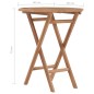 vidaXL Mesa plegable de jardín madera maciza de teca 60x60x75 cm 