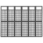 vidaXL Biombo/Enrejado de 6 paneles madera de abeto negro 242,5x180 cm vidaXL Biombo/Enrejado de 6 paneles madera de abeto negro 242,5x180 cm