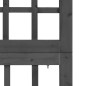 vidaXL Biombo/Enrejado de 6 paneles madera de abeto negro 242,5x180 cm vidaXL Biombo/Enrejado de 6 paneles madera de abeto negro 242,5x180 cm