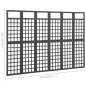 vidaXL Biombo/Enrejado de 6 paneles madera de abeto negro 242,5x180 cm vidaXL Biombo/Enrejado de 6 paneles madera de abeto negro 242,5x180 cm