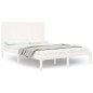 vidaXL Estructura de cama de madera maciza de pino blanco 140x190 cm vidaXL Estructura de cama de madera maciza de pino blanco 140x190 cm