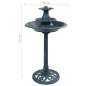 vidaXL Fuente de baño para pájaros plástico verde 50x91 cm vidaXL Fuente de baño para pájaros plástico verde 50x91 cm