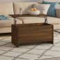 vidaXL Mesa de centro contrachapada marrón roble 102x55,5x52,5 cm vidaXL Mesa de centro contrachapada marrón roble 102x55,5x52,5 cm