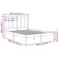 vidaXL Estructura de cama de madera maciza de pino blanco 140x190 cm vidaXL Estructura de cama de madera maciza de pino blanco 140x190 cm