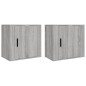 vidaXL Mesitas de noche de pared 2 uds gris Sonoma 50x30x47 cm vidaXL Mesitas de noche de pared 2 uds gris Sonoma 50x30x47 cm