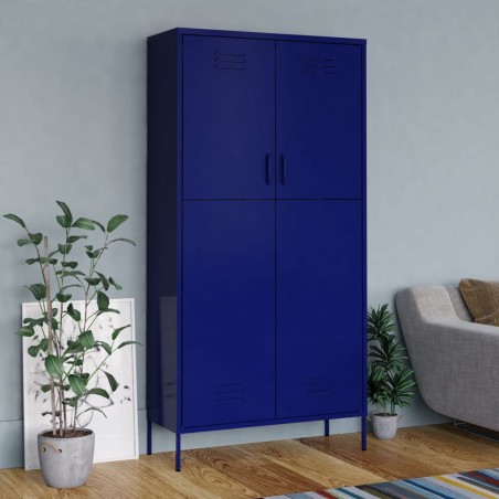 vidaXL Armario de acero azul oscuro 90x50x180 cm