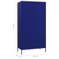 vidaXL Armario de acero azul oscuro 90x50x180 cm vidaXL Armario de acero azul oscuro 90x50x180 cm