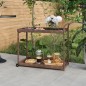 vidaXL Carrito de bar ratán sintético marrón 100x45x83 cm