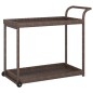 vidaXL Carrito de bar ratán sintético marrón 100x45x83 cm