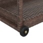 vidaXL Carrito de bar ratán sintético marrón 100x45x83 cm