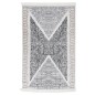 vidaXL Alfombra de algodón negra y gris 160x230 cm vidaXL Alfombra de algodón negra y gris 160x230 cm