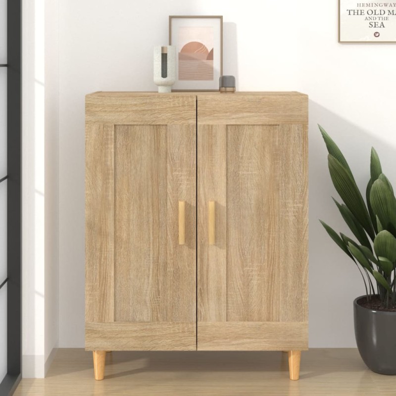 vidaXL Aparador de madera contrachapada roble Sonoma 69,5x34x90 cm vidaXL Aparador de madera contrachapada roble Sonoma 69,5x34x90 cm