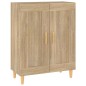 vidaXL Aparador de madera contrachapada roble Sonoma 69,5x34x90 cm vidaXL Aparador de madera contrachapada roble Sonoma 69,5x34x90 cm
