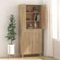vidaXL Aparador de madera contrachapada roble Sonoma 69,5x34x90 cm vidaXL Aparador de madera contrachapada roble Sonoma 69,5x34x90 cm