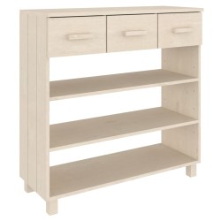 vidaXL Mesa consola HAMAR madera maciza pino marrón miel 90x35x90 cm