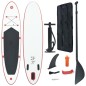 vidaXL Set de tabla inflable de paddle surf SUP rojo y blanco vidaXL Set de tabla inflable de paddle surf SUP rojo y blanco