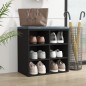 vidaXL Mueble zapatero negro 52,5x30x50 cm vidaXL Mueble zapatero negro 52,5x30x50 cm
