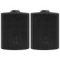 vidaXL Altavoces estéreo de pared 2 uds negro interior exterior 100 W vidaXL Altavoces estéreo de pared 2 uds negro interior exterior 100 W
