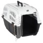 vidaXL Transportín de mascota puerta metal polipropileno 55x36x35 cm