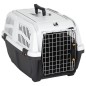 vidaXL Transportín de mascota puerta metal polipropileno 55x36x35 cm