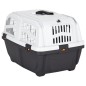 vidaXL Transportín de mascota puerta metal polipropileno 55x36x35 cm