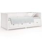 vidaXL Sofá cama madera maciza de pino blanco 80x200 cm