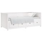 vidaXL Sofá cama madera maciza de pino blanco 80x200 cm