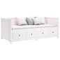 vidaXL Sofá cama madera maciza de pino blanco 80x200 cm