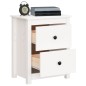vidaXL Mesitas de noche 2 uds madera maciza pino blanca 50x35x61,5 cm vidaXL Mesitas de noche 2 uds madera maciza pino blanca 50x35x61,5 cm