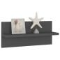 vidaXL Estantes de pared 4 uds madera contrachapada gris 40x11,5x18 cm