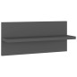 vidaXL Estantes de pared 4 uds madera contrachapada gris 40x11,5x18 cm