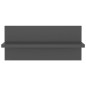 vidaXL Estantes de pared 4 uds madera contrachapada gris 40x11,5x18 cm