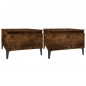 vidaXL Mesas auxiliares 2 uds contrachapada roble ahumado 50x46x35 cm vidaXL Mesas auxiliares 2 uds contrachapada roble ahumado 50x46x35 cm