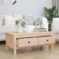 vidaXL Mesa de centro de madera maciza de pino gris 100x50x40 cm vidaXL Mesa de centro de madera maciza de pino gris 100x50x40 cm