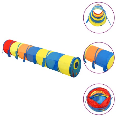 vidaXL Túnel de juego para niños poliéster multicolor 245 cm