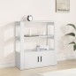 vidaXL Aparador de madera contrachapada blanco 80x30x90 cm vidaXL Aparador de madera contrachapada blanco 80x30x90 cm