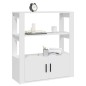 vidaXL Aparador de madera contrachapada blanco 80x30x90 cm vidaXL Aparador de madera contrachapada blanco 80x30x90 cm