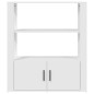 vidaXL Aparador de madera contrachapada blanco 80x30x90 cm vidaXL Aparador de madera contrachapada blanco 80x30x90 cm