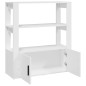 vidaXL Aparador de madera contrachapada blanco 80x30x90 cm vidaXL Aparador de madera contrachapada blanco 80x30x90 cm