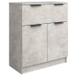 vidaXL Aparador de madera contrachapada gris hormigón 60x30x70 cm vidaXL Aparador de madera contrachapada gris hormigón 60x30x70 cm