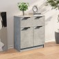 vidaXL Aparador de madera contrachapada gris hormigón 60x30x70 cm vidaXL Aparador de madera contrachapada gris hormigón 60x30x70 cm