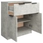 vidaXL Aparador de madera contrachapada gris hormigón 60x30x70 cm vidaXL Aparador de madera contrachapada gris hormigón 60x30x70 cm
