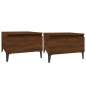 vidaXL Mesas auxiliares 2 uds contrachapada roble marrón 50x46x35 cm vidaXL Mesas auxiliares 2 uds contrachapada roble marrón 50x46x35 cm