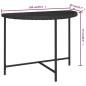 vidaXL Mesa de jardín de ratán sintético negra 100x50x75 cm vidaXL Mesa de jardín de ratán sintético negra 100x50x75 cm
